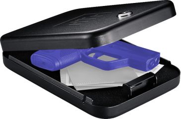 Image of Gunvault Nanovault Portable Hand Gun Safe w/ Key Lock System, 9.5x6.5x1.75in - NV200