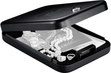 Image of Gunvault Nanovault Portable Hand Gun Safe w/ Key Lock System, 9.5x6.5x1.75in - NV200 