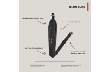 Image of HALF RACK Rhame Sling, Black/Orange, Medium, HR1150