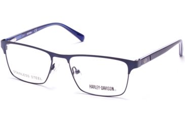 Image of Harley Davidson Eyewear HD0132T Bifocal Prescription Eyeglasses - Matte Blue Frame, Matte Blue Lenses, 49 mm Lens Diameter HD0132T49091