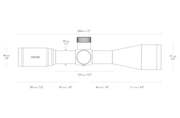 Image of Hawke Sport Optics Airmax 30 SF 10x44mm Rifle Scope, 30mm, SFP, AMX IR, Black, 13305