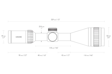 Image of Hawke Sport Optics Airmax EV Rifle Scope, 4-12x50mm AO, Second Focal Plane, AMX Reticle, Black, 13140