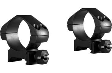 Image of Hawke Sport Optics Precision Steel 30mm Rings Weaver 30mm w/ Nut - 2-Pieces, Medium, Black, 23006