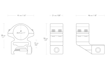 Image of Hawke Sport Optics Sports Weaver High 1in Extension Scope Rings - 2-Pieces, Black, 22124