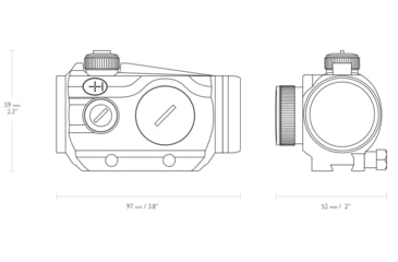 Image of Hawke Sport Optics Vantage 1x30mm Red Dot Sight w/ 9-11mm Rail, Black, 12107
