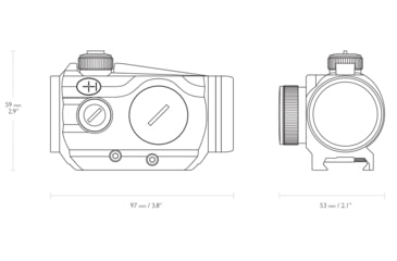 Image of Hawke Sport Optics Vantage 1x30mm Red Dot Sight w/ Weaver Rail, Black, 12104