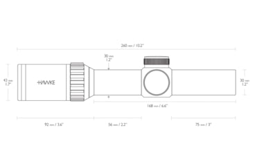Image of Hawke Sport Optics Vantage 30 Rifle Scope, 1-4x24mm, 30mm, SFP, L4a IR Reticle, Black, 14273