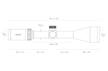 Image of Hawke Sport Optics Vantage 4-12x50mm Rifle Scope, 1 in Tube, 30/30 Duplex Reticle, Black, 14150