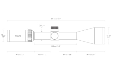 Image of Hawke Sport Optics Vantage Rifle Scope, 4-12x50mm, 1in Tube, SFP, Mil Dot IR Reticle, Black, 14250