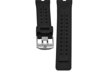 Image of Hazard 4 Nautical TPR Watch Band, Stainless Steel Buckle, Black, WB-NAT24-SS-BLK