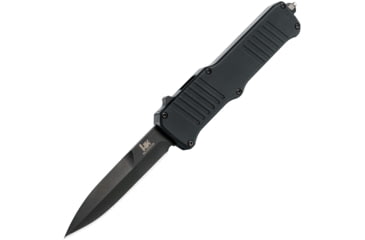 Image of Heckler &amp; Koch Auto HK Incursion OTF Automatic Folding Knives w/ Glass breaker, 4in, 154CM Stainless Steel, Bayonet Blade, Black Matte Finish Aluminum Handle, 54096