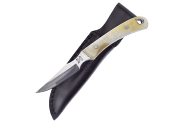 Image of Hen &amp; Rooster Fixed Blade Ox Horn Knife, 3 satin finish stainless blade, Ox horn handle, HR-5025OX