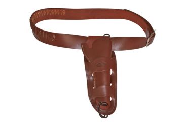Image of Heritage Manufacturing Mexican Double Loop Leather Holster and Cartridge Belt Antique Brown Size Medium 34-39 Inches 122/1080-MED