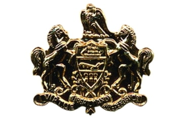 Image of HERO'S PRIDE Pennsylvania Crest Collar - 3/4'' Wide, Gold Plated, Gold Plated, 8197G