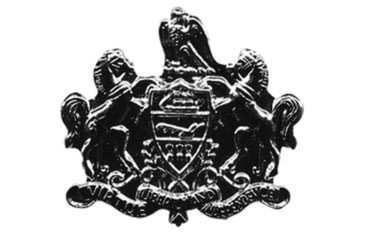 Image of HERO'S PRIDE Pennsylvania Crest Collar Wide 3/4in, Nickel Plated, 8197N