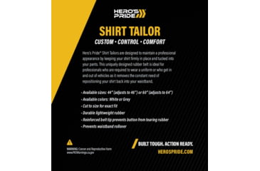 Image of HEROS PRIDE Shirt Tailor Rubber Belt, Gray - 9074B44