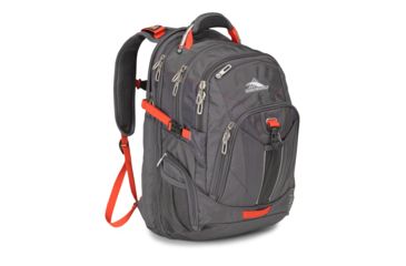 Image of High Sierra XBT TSA Laptop Backpack, Mercury/Crimson, 19.5inx 13.0inx 8.0in, 57999-4799