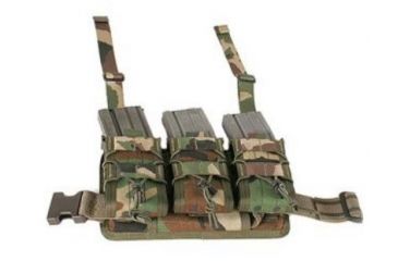 Image of High Speed Gear HSGI Rifle Leg Rig Pouch, Woodland Camo, 21DL01WC