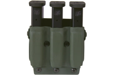 Image of High Speed Gear Triple Mag Pouch, PLM, Glock 9/40mm Double, FN 509, CZ P10, XDM9mm/.40, H&amp;K VP9, Olive Drab Green, 42P113OD