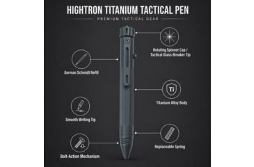 Image of HighTron Vortron Bolt Action Pen Blk, HTKHP01B