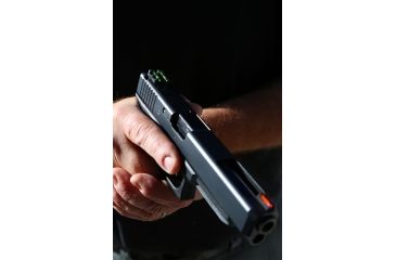 Image of Hiviz GL2014 Fiber Optic Front Sight for Glock, Red/Green, Steel, GL2014