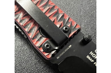 Image of Hoffner Knives Folding Knife, 3.5in, 440c, Spear Point Blade, Chiseled Nightstalker Grip, Black Combo Blade, FK-S3CBK-CRB