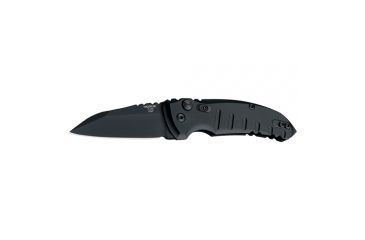 Image of Hogue A01 MicroSwitch Automatic Folding Knives,  2.75in, CPM 154 Stainless Steel Black Cerakote, Warncliffe Blade, Matte Black Handle, 24106