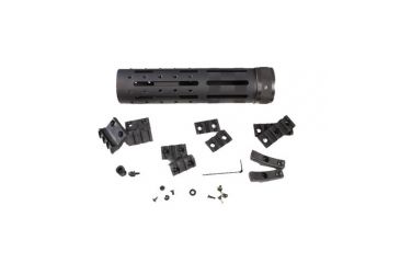 Image of Hogue AR-15/M-16 Knurled Aluminum OAL 3 Gun Free Float Forend Extension, 9.5in. Overall Length w/Accessories, Black, 190594