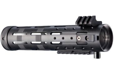Image of Hogue AR-15/M-16 Knurled Aluminum OAL 3 Gun Free Float Forend Extension, 9.5in. Overall Length w/Accessories, Black, 190594