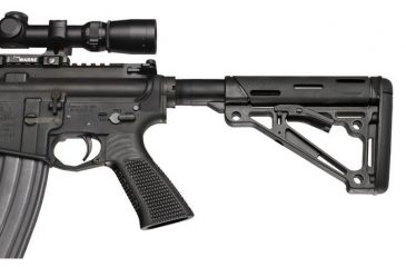 Image of HOGUE AR15 / M16 No Finger Groove Piranha Grip G10, Solid Black 13139