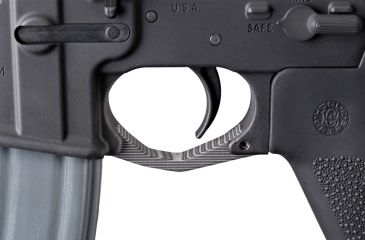 Image of Hogue AR-15 / M-16 G10 Trigger Guard, Contoured - G-Mascus, Black/Grey, 15197