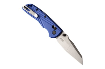 Image of Hogue Deka Folding Knife, 3.25 in CPM MagnaCut Stainless Steel Wharncliffe Blade, Stone Tumbled, Blue Glass Fiber Reinforced Polymer Handle, 24363