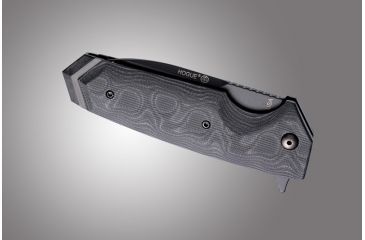 Image of Hogue EX-02 3.5in. Tactical Folding Knife, Spear Point Blade, Flipper Brushed G-10 Frame, G-Mascus Black Gray 34239