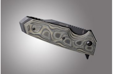 Image of Hogue EX-02 4in. Tactical Folding Knife Tanto Blade Flipper Brushed G-10 Frame, G-Mascus Green 34208