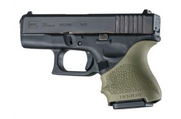 Image of Hogue HandAll Beavertail Grip Sleeve Glock 26/27, OD Green, 18601
