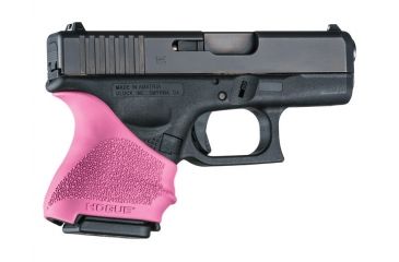 Image of Hogue HandAll Beavertail Grip Sleeve Glock 26/27, Pink, 18607