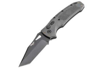 Image of Hogue Sig K320A Automatic Folding Knife, 3.5in, CPM S30V Stainless, Tanto Blade, Black Cerakote, Grey Polymer Handle, 36322
