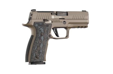 Image of Hogue Sig Sauer P320 AXG, Flat Panels, Inverse Checkered, G10 GMascus, Black/Grey, 48177