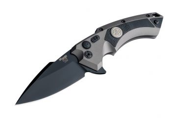 Image of Hogue X5 3.5in Sig Tactical Folder CPM154 Spear Point Blade, Black Finish, Aluminum Frame/G10 Insert, Grey/Black 36572