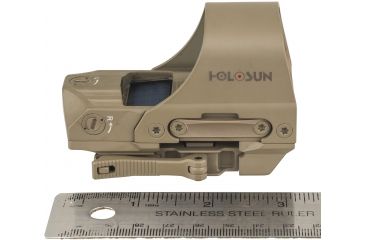 Image of Holosun HS510C 1x Open Reflex Sight, Red 2 MOA dot 65 MOA Circle Reticle, Flat Dark Earth, HS510C-FDE-R