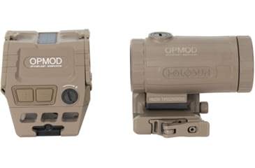 Image of Holosun OPMOD AEMS Red Dot &amp; HM3XT Magnifier Combo, Green MRS, Flat Dark Earth, AEMS 221311&amp;HM3XT-FDE