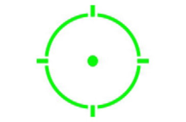 Image of Holosun SCRS Solar Charging Rifle Sight, 2 MOA Dot/65 MOA Circle Green Reticles, Black, SCRS-GR-MRS