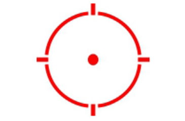 Image of Holosun SCRS Solar Charging Rifle Sight, 2 MOA Dot/65 MOA Circle Red Reticles, Black, SCRS-RD-MRS