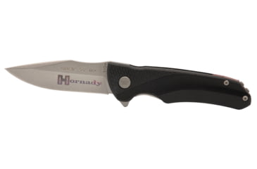 Image of Hornady Buck Folding Knife, 420HC Stainless Steel, Drop Point Blade, Black Glass-Filled Nylon Handle, 99143