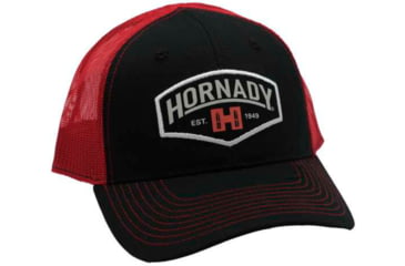 Image of Hornady Mesh Cap, Black and Red Established, 99214