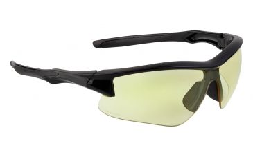 Image of Howard Leight Acadia Safety Eyewear with Uvextreme Plus AF lens coating, Black Frame, Amber Lens, One size fits most R-02215