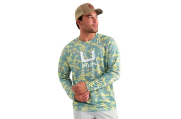 Image of HUK Performance Fishing Icon Printed Crew - Mens