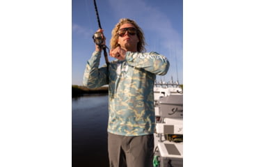 Image of HUK Performance Fishing Icon Printed Crew - Mens