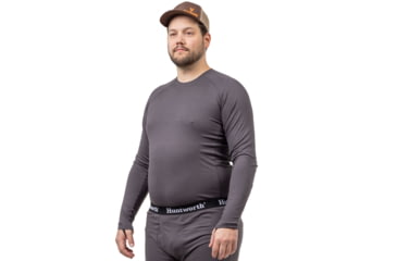 Image of Huntworth Casper Heat Boost Heavyweight Base Layer Shirt - Men's, Dark Gray, Extra Large, E-9604-DG-XL