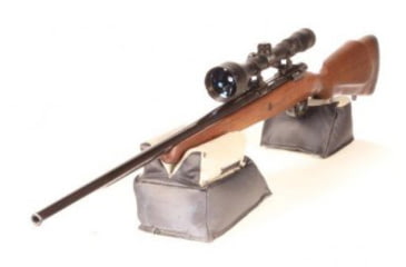 Image of Hyskore Top Grain Leather Shooting Rest Bag, Gray / Black, 30173